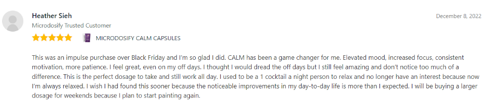 Microdosify CALM Review 10