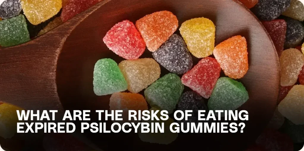 Wooden bowl filled with colorful gummies.